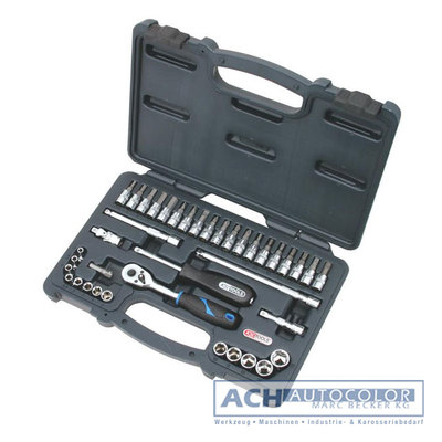 KS Tools 918.0639 Socket Set, Chromeplus 1/4'' #