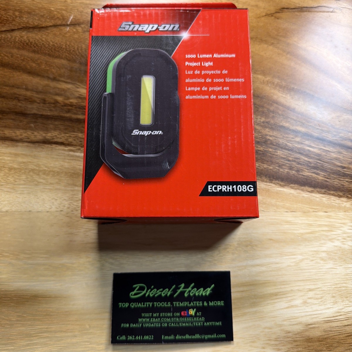 NEW Snap-On Tools ECPRH108 GREEN 1000 LUMEN LED Aluminum Project