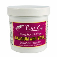 Phosphorus Free Calcium with Vitamin D3 - Ultrafine Powder 3.3 oz By Rep-Cal