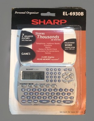 Sharp Personal Organizer EL-6930B NEW!  Games Translator Phone Book Memo