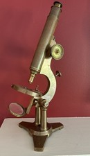 Very Rare Fasoldt , Albany New York Brass Antique Microscope Circa 1885