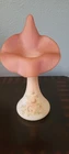 Fenton Rosalene Jack in the Pulpit Vase Roses Signed By  C. Smith  11"  Tall