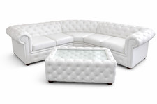 Chesterfield Corner Sofa Bonded Leather 4 5 6 7 Seater UK Manufactured