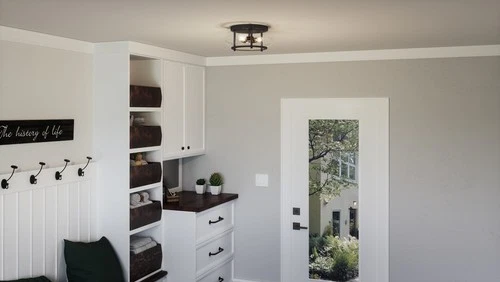 Trilogy 3-Light Flush Mount in Old Bronze - Picture 2 of 4