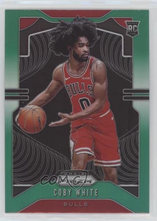 2019-20 Panini Prizm Rookie Green Prizm Coby White #253 02sw