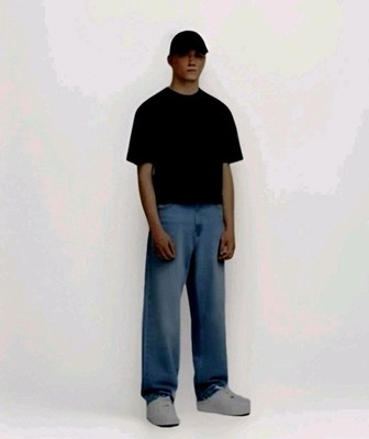 Bershka Jeans Straight Leg M dark blue Gr. 32