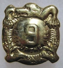 Army Crest DI dui SB screwback ww2 9th INFANTRY REGIMENT  rgt nhm