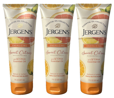 Jergens Sweet Citrus Body Lotion Moisturizer 7 oz each X3