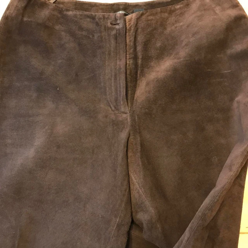 Pantalón de cuero negro y2k bolsillos cintura alta, pequeño desgaste super suave Foto 4 de 4