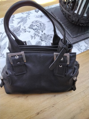 Clarks Handtasche Tasche schwarz Leder