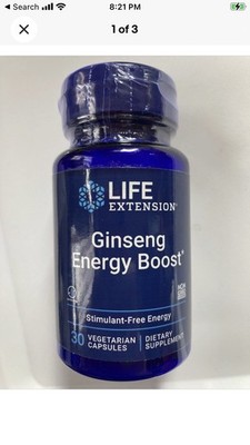 Life Extension Ginseng Energy Boost 200mg (exp 6/2027)