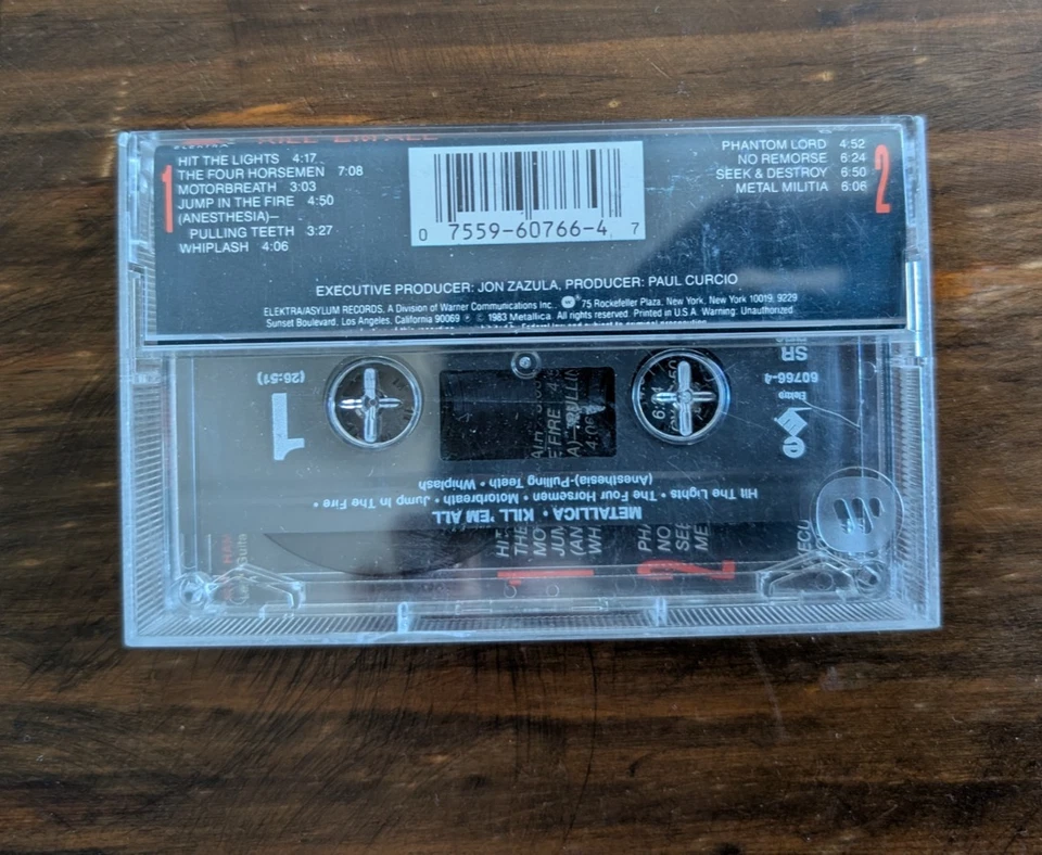METALLICA - Kill' Em All Cassette Tape 60766-4 - Image 2 of 3