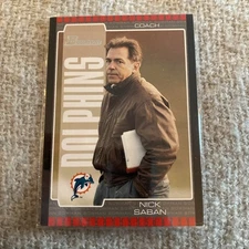 2005 Bowman Nick Saban Miami Dolphins Alabama Crimson Tide