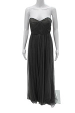 Jenny Yoo Women A-Line Sleeveless Midi Dress Dark Gray Size 2