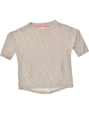 BODEN Damen Kurzarm Sweatshirt Pullover UK 12 mittelgrau gefleckt AP08