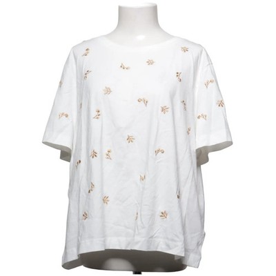 C&A, T-shirt, Größe: XXL, Weiß/Mehrfarbig, Baumwolle, Blumen, Damen #OdB