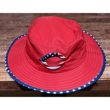 Cincinnati Reds Red White & Blue Baseball Giveaway 4th of July Bucket Hat MLB