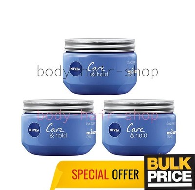 Nivea Care Hold Styling Gel Cream Strong Flexible Hold Non-Sticky 150ml 3-Pack