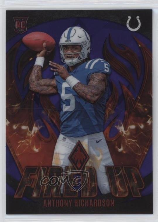 2023 Panini Phoenix Fired Up Purple 66/99 Anthony Richardson Rookie RC 1ea7