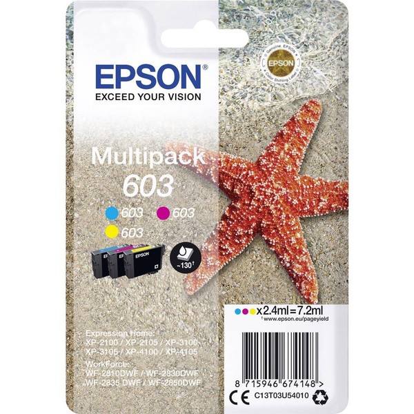 Epson Druckerpatrone T03U54, 603 Original Kombi-Pack Cyan, Magenta, Gelb-image