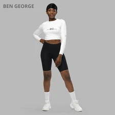 Ben George Recycled long-sleeve crop top