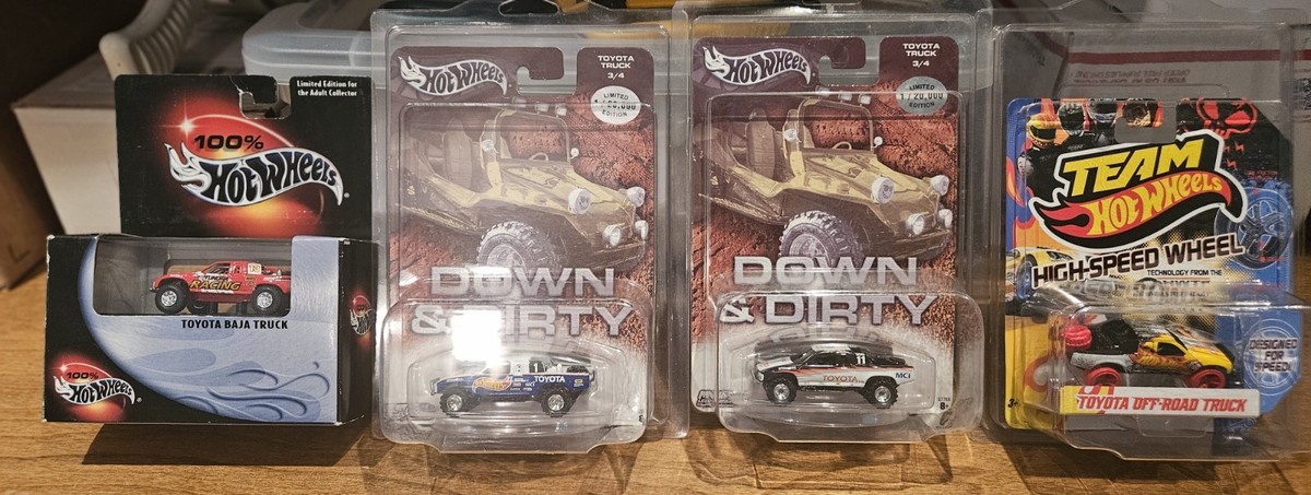 Hot Wheels Toyota Off-road Trucks Lot Of 4 Down & Dirty Variation