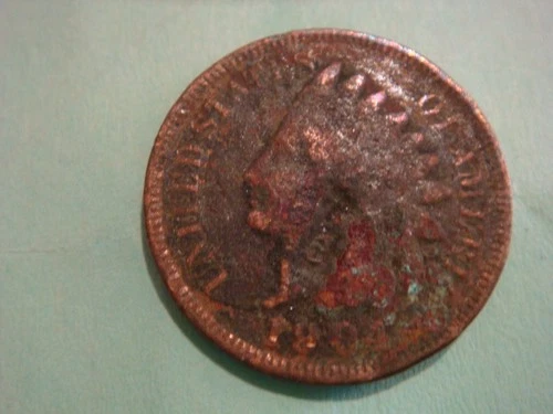 1904 Indian Head Penny IHP album filler - actual coin in photo w/corrosion