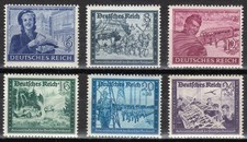Allemagne MNH 1944 Mi 888-893 Sc B272-B277 808/B272 flou, texte illisible **