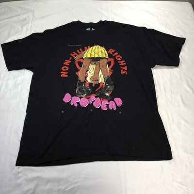 Drop Dead T-Shirt schwarz Grafikdruck Gr. XS