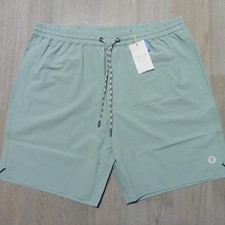 FREE FLY Hombres M MEDIANO ANDROS PANTALONES CORTOS OCÉANO NIEBLA VERDE ELÁSTICO BAÚL PESCA NADAR