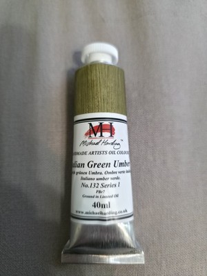 Michael Harding Artist Oil Colours, Green Umber, 40ml Tube, 13240