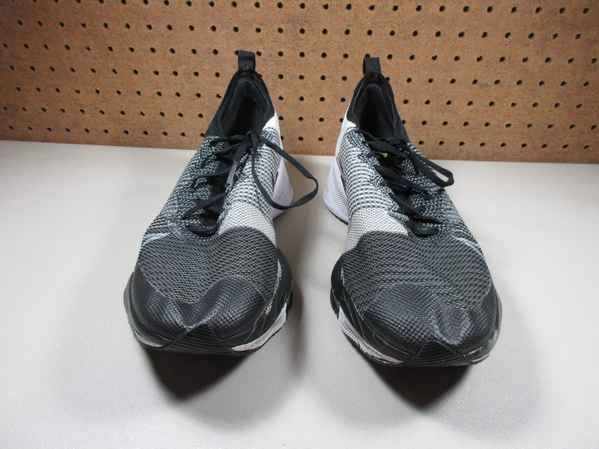 Nike mens black white Air Zoom Tempo Next FlyKnit trainers 11 M