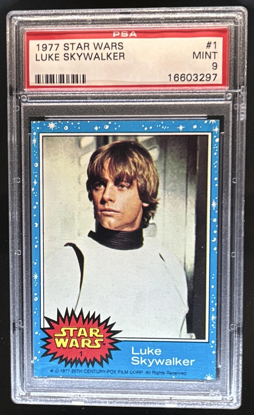 1977 Topps Star Wars Luke Skywalker #1 PSA 9