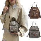 Multifunctional Mini Girl's Backpack Shoulder Bag Crossbody Bag Detachable Strap