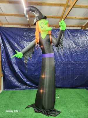 12ft Gemmy Airblown Inflatable Prototype Halloween Whimsey Witch #224479