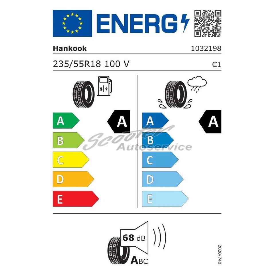 1x 235/55 R 18 100V Sommerreifen Hankook Ventus evo SUV K-137-A + SBL VW | 55841 - Bild 2 von 4