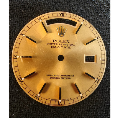 Rolex Day-Date Zifferblatt Gold mit römischen Ziffern und Datumsanzeige