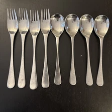 Oxford Hall 4 Spoons 4 Forks Modern Cutlery 8 pcs Heavy Stainless Steel Korea