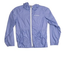 Columbia Size S 7/8 Water-Resistant Jacket W/ Hood Elastic Cuffs Girls