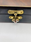 Lacquer Jewelry Music  Box “Love Is A Many Splendored Thing” Yellow Fabric Lined — photo 3