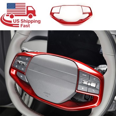 Gloss Red ABS Tuning Steering Wheel Frame Cover Trim For Kia EV3 NQ5 EV6 K4 EV4