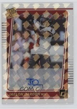 2021 Panini Clearly Donruss Holo Rated Rookie Logo Jaelon Darden #88 Auto ub2