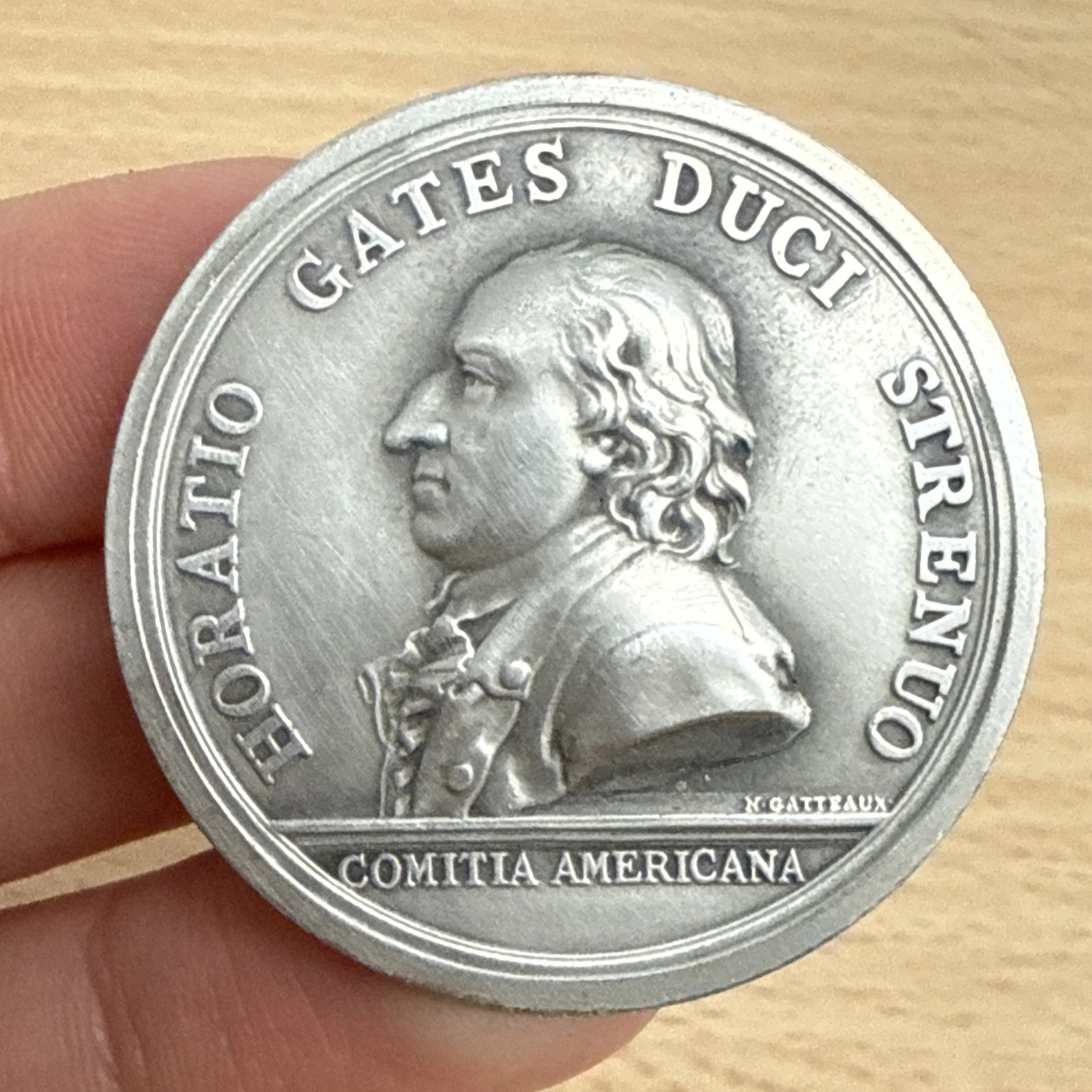Médaille Horatio Gates Duci Strenuo Comitia Americana Par Gatteaux