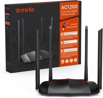 Tenda AC8 AC1200 Dual-Band Gigabit WLAN Router 4 Antennen WiFi Gaming Streaming