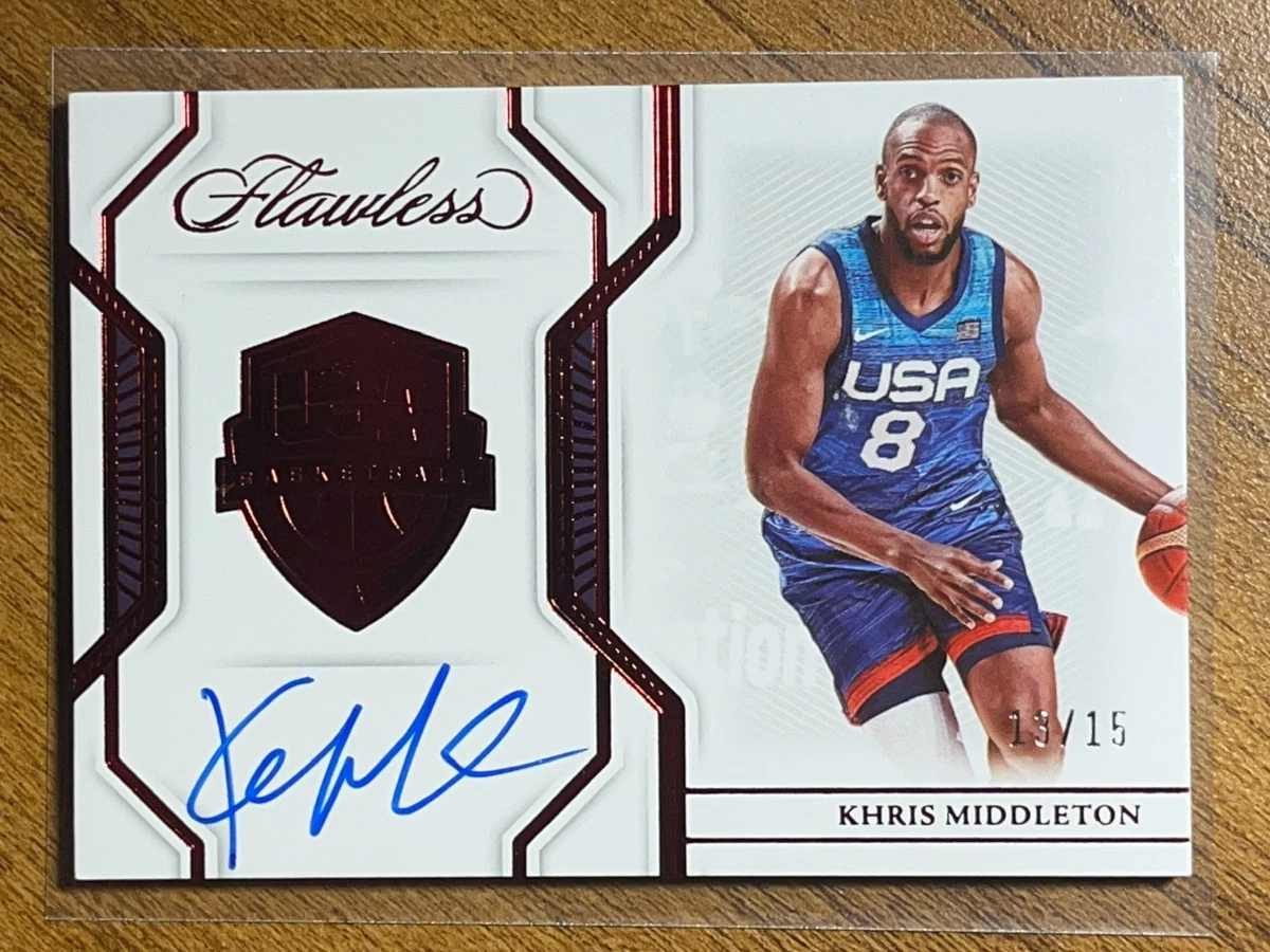 Panini Khris Middleton Basketball Autographed Sports Trading Cards