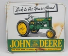 Vintage Rustic John Deere Porcelain Enameled Metal Sign