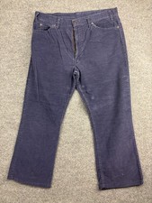 Vintage Levi's Corduroy Pants Men's W36 x L26 Blue Bootcut White Tab 80s