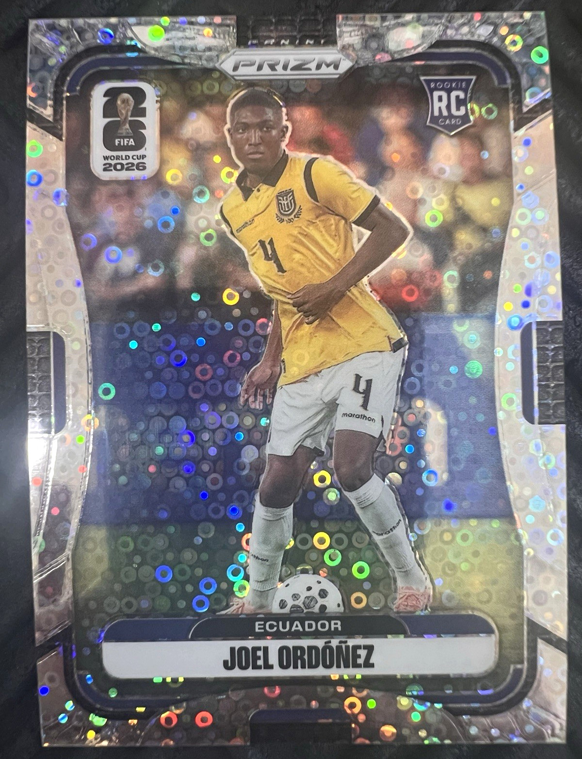 2026 Panini Prizm FIFA World Cup Silver Prizm Joel Ordonez RC Ecuador #211