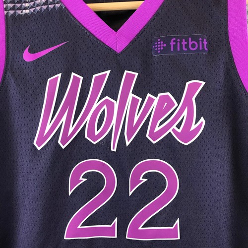 Nike Minnesota Timberwolves #22 Wiggins Prince Purple Jersey M(10/12) youth kid - Picture 4 of 10