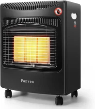 Propane Patio Heater, 18,000 BTU Propane Heater Outdoor, Infrared Gas Heaters wi